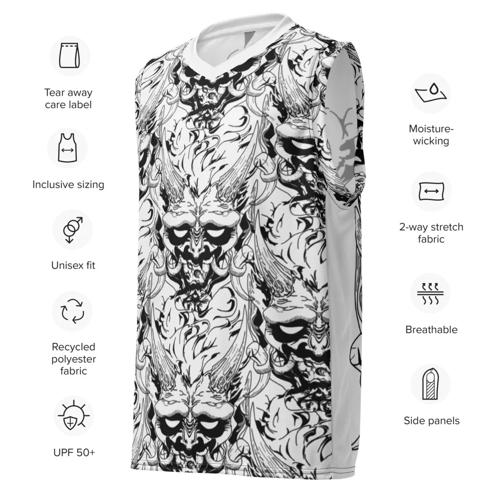 [ ONIFACE ] WHITE /BLACK Basketball Jersey // SYN product image (11)
