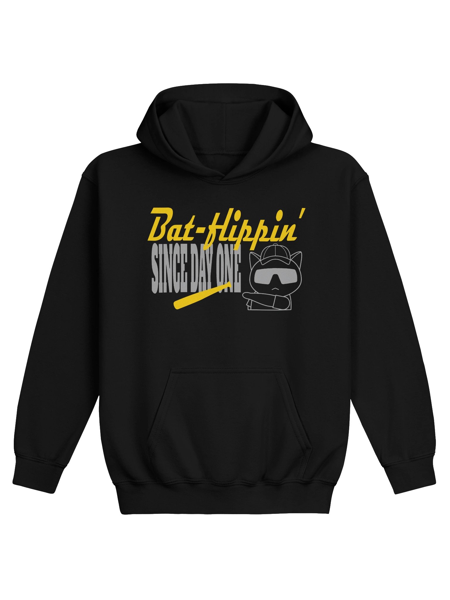 Baseball Cat (Bat-flippin' Since Day One) - Unisex Youth Hoodie product image (1)