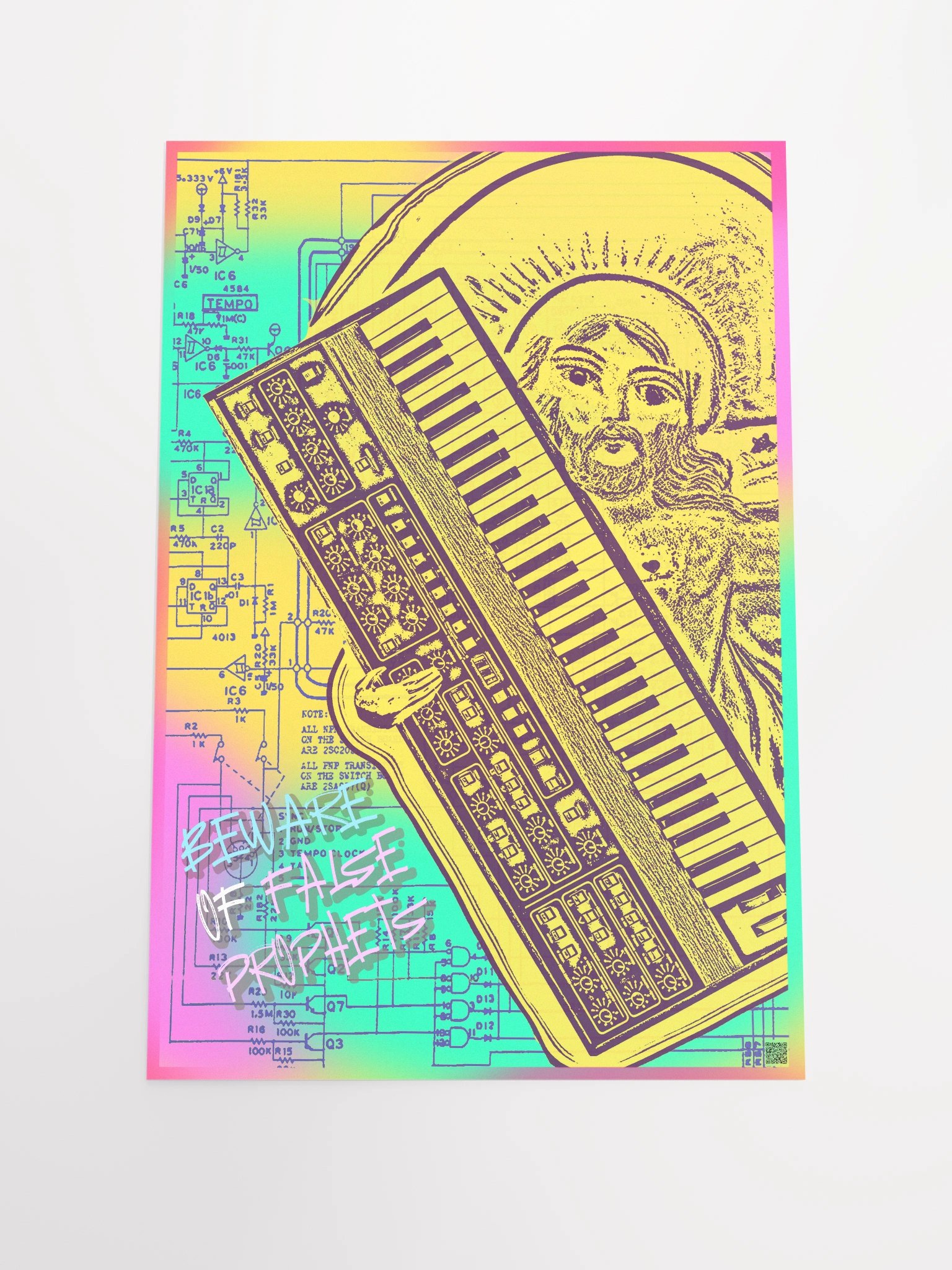 BEWARE OF FALSE PROPHETS, by Frank Fonik, Techno EDM Matte Paper Poster product image (5)