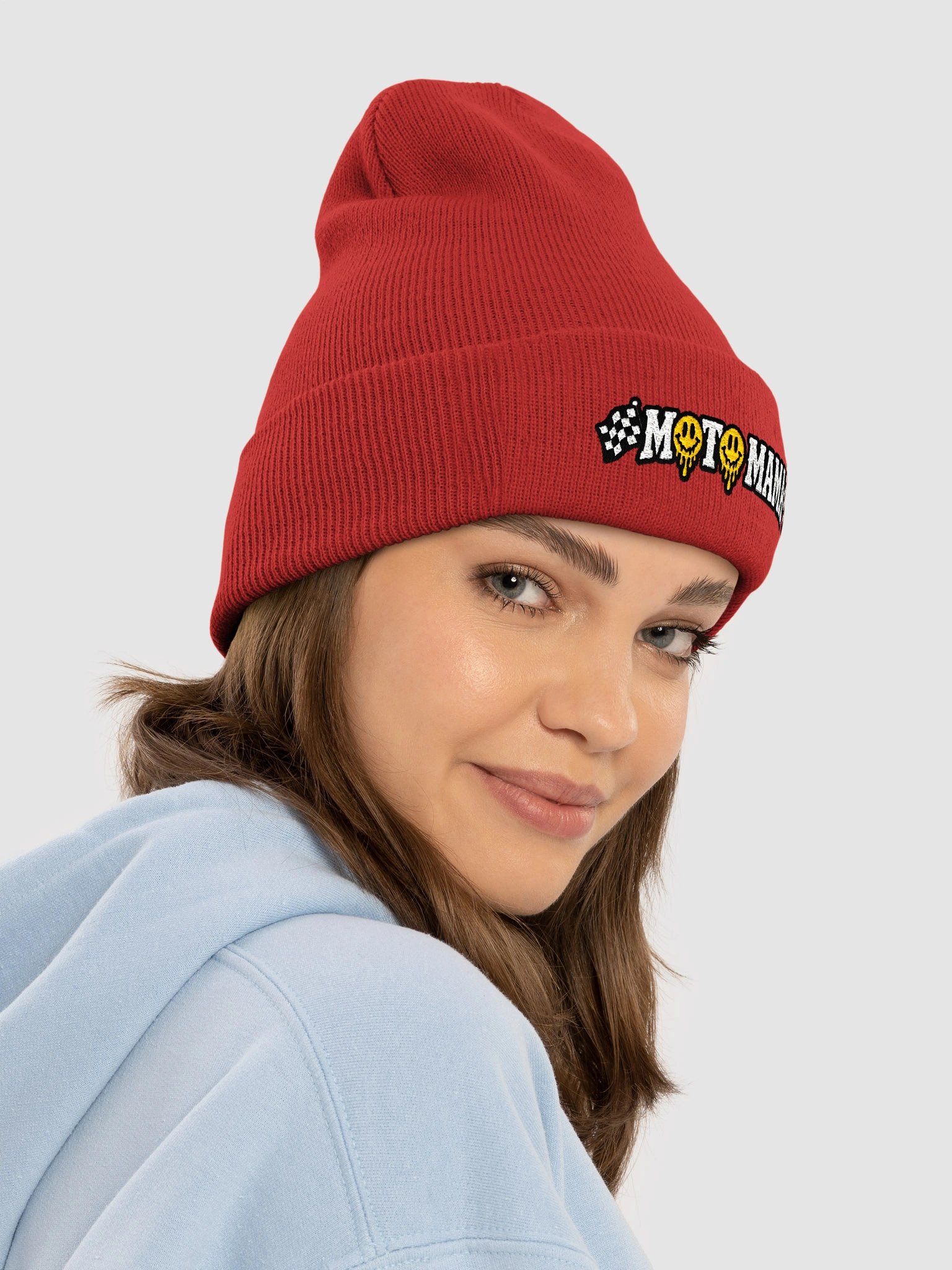 Red Smiley Moto Mama Beanie product image (5)