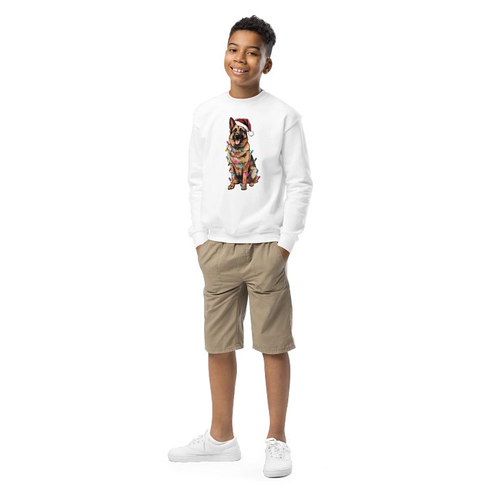 Funny Christmas German Shepherd Youth Sweatshirt product image (1)