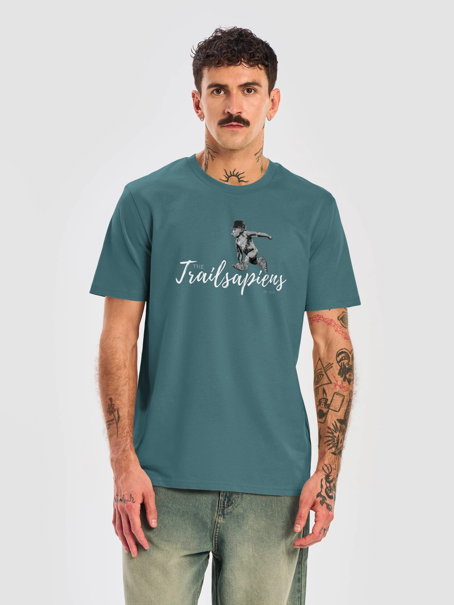 ECO-Friendly & Organic Premium Quality - Men's T-shirt with Trailsapiens logo Midweight fabric (5.3 oz) product image (2)