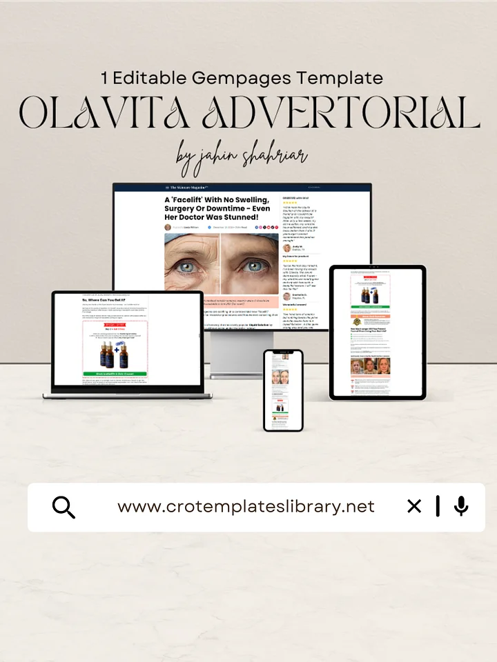 Olavita Gempages Advertorial Template product image (1)