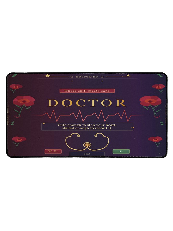 Doctor Desk Mat Large 31.5x15.5 – Medical Neoprene Mouse Pad for Physicians product image (1)