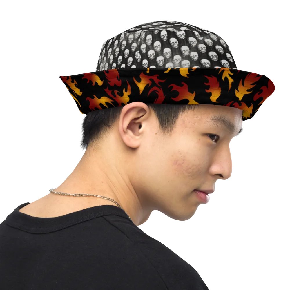 Skulls and Flames Buckethat product image (3)