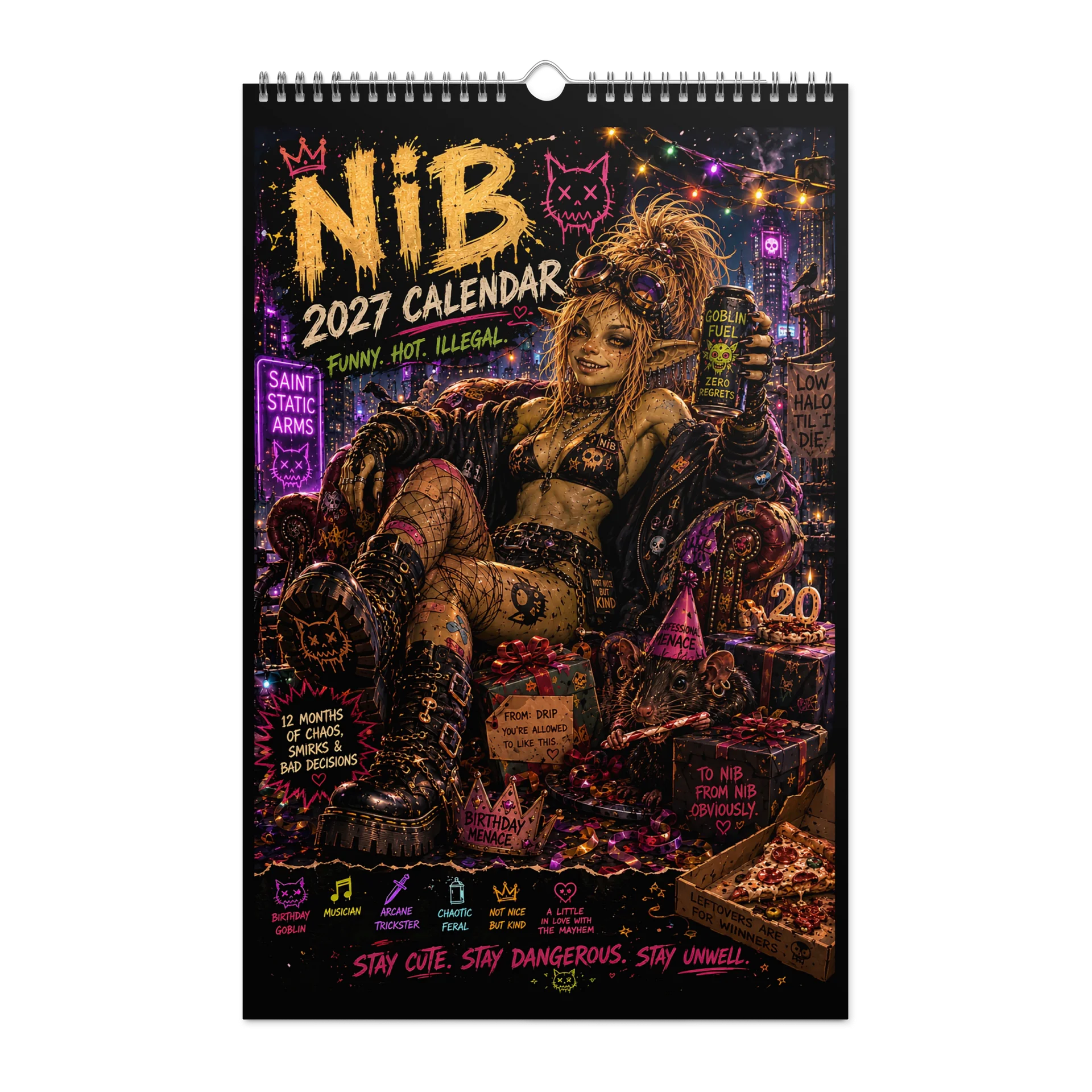 Nib 2027 Funny Hot Goblin Calendar product image (1)