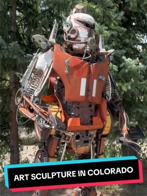 Whose mans is this???! 🤖 #surrealart #sculpture #colorado #breckenridge 