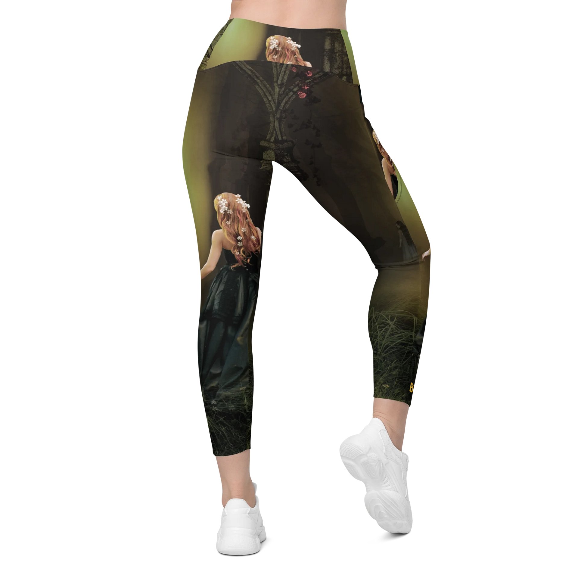 'Elven Stories - Blinded By The Light' Crossover Leggings with Pockets product image (2)