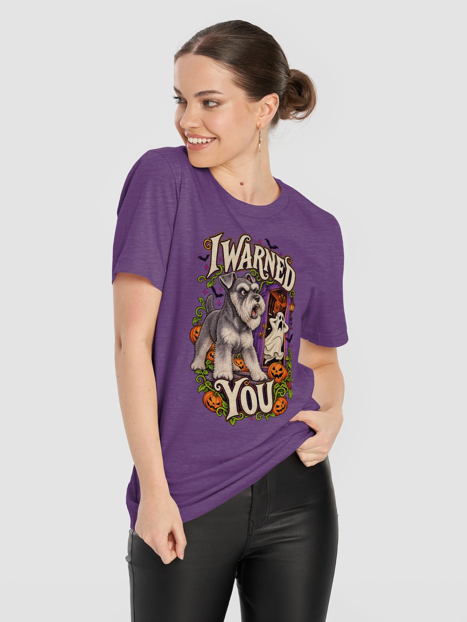 Miniature Schnauzer Halloween T-Shirt – I Warned You product image (10)