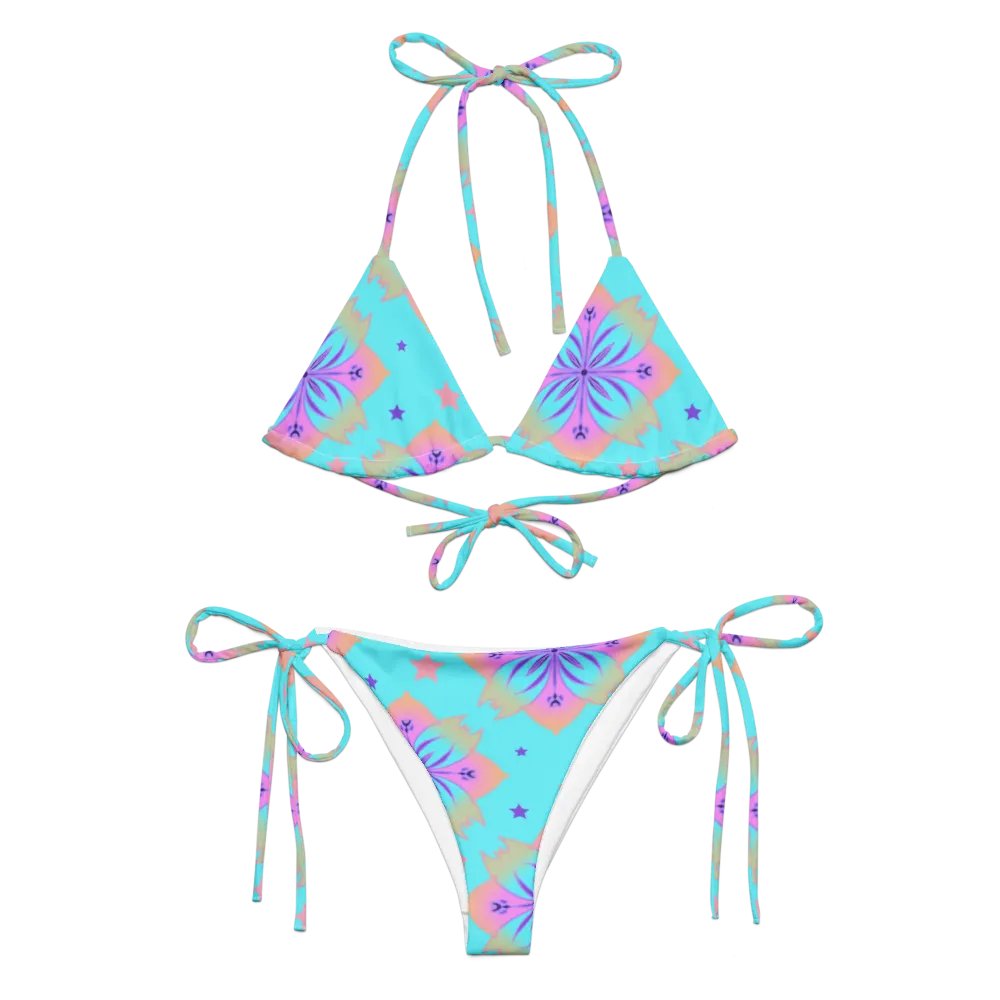 Pretty Pastel Bow Pattern String Bikini product image (1)