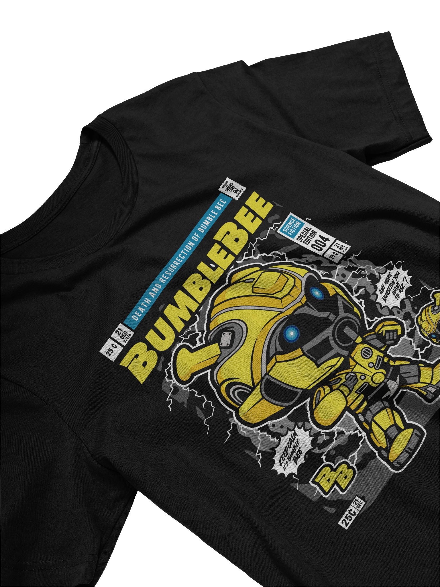Bumblebee Chibi Robot Comic Book Cover T-Shirt product image (3)
