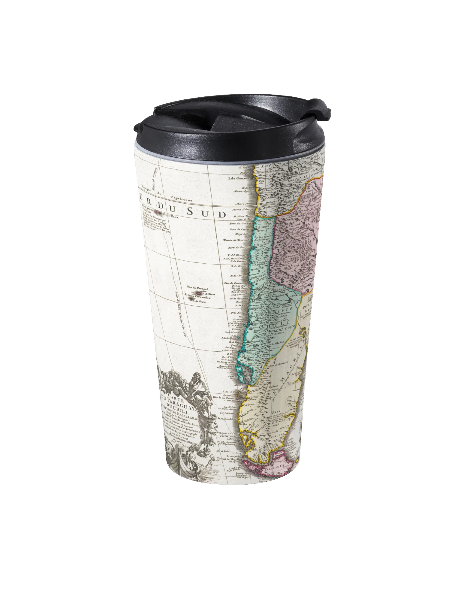 Antique Chile Map Travel Mug product image (2)