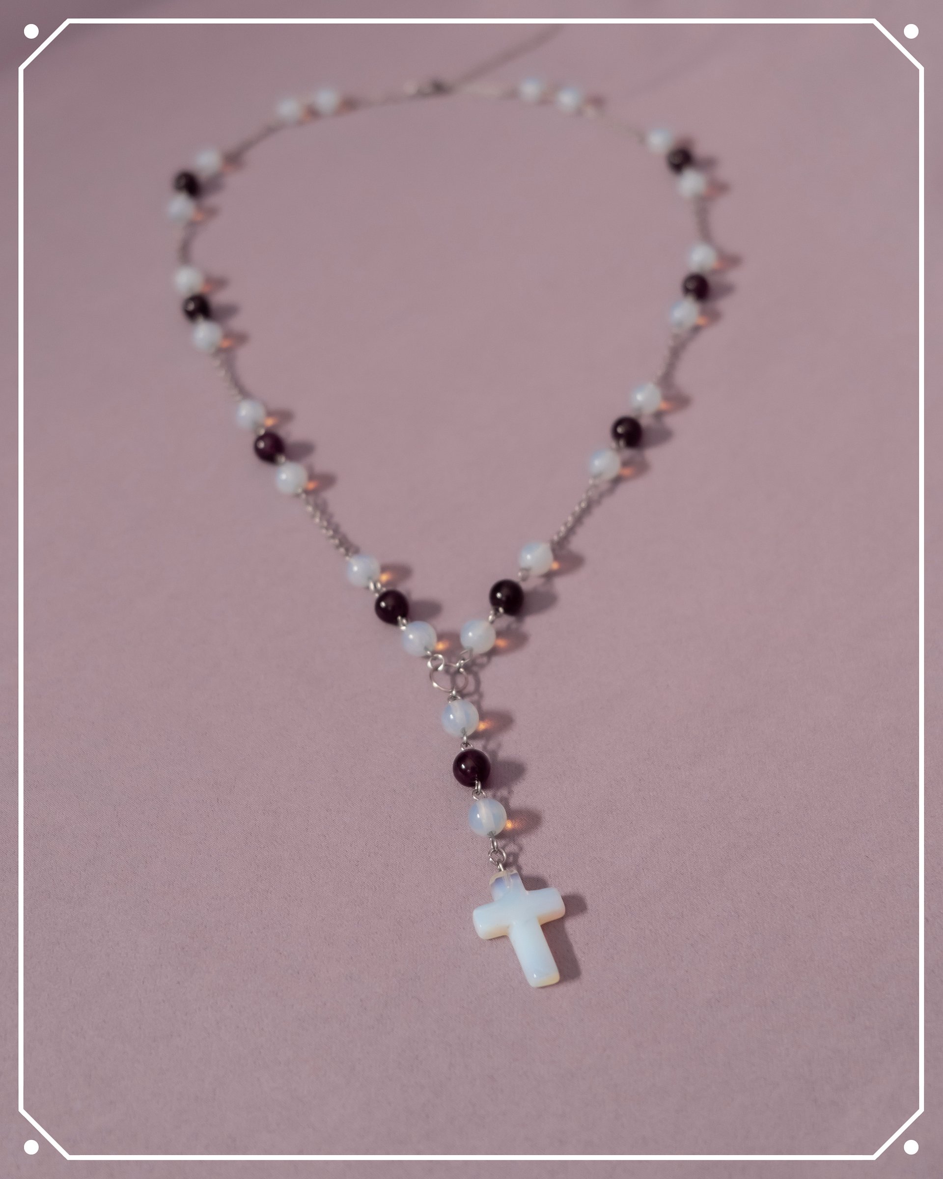 Cemetery Iris Rosary-Style Necklace product image (4)