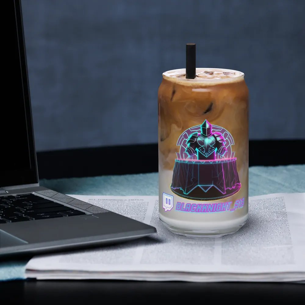 Blackknight_513 Can Shaped Glass Cup w/optional Lid & straw. product image (33)