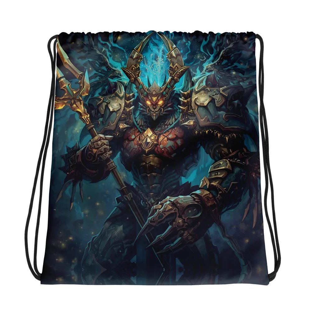 Demonic Armor All-Over Drawstring Bag product image (1)
