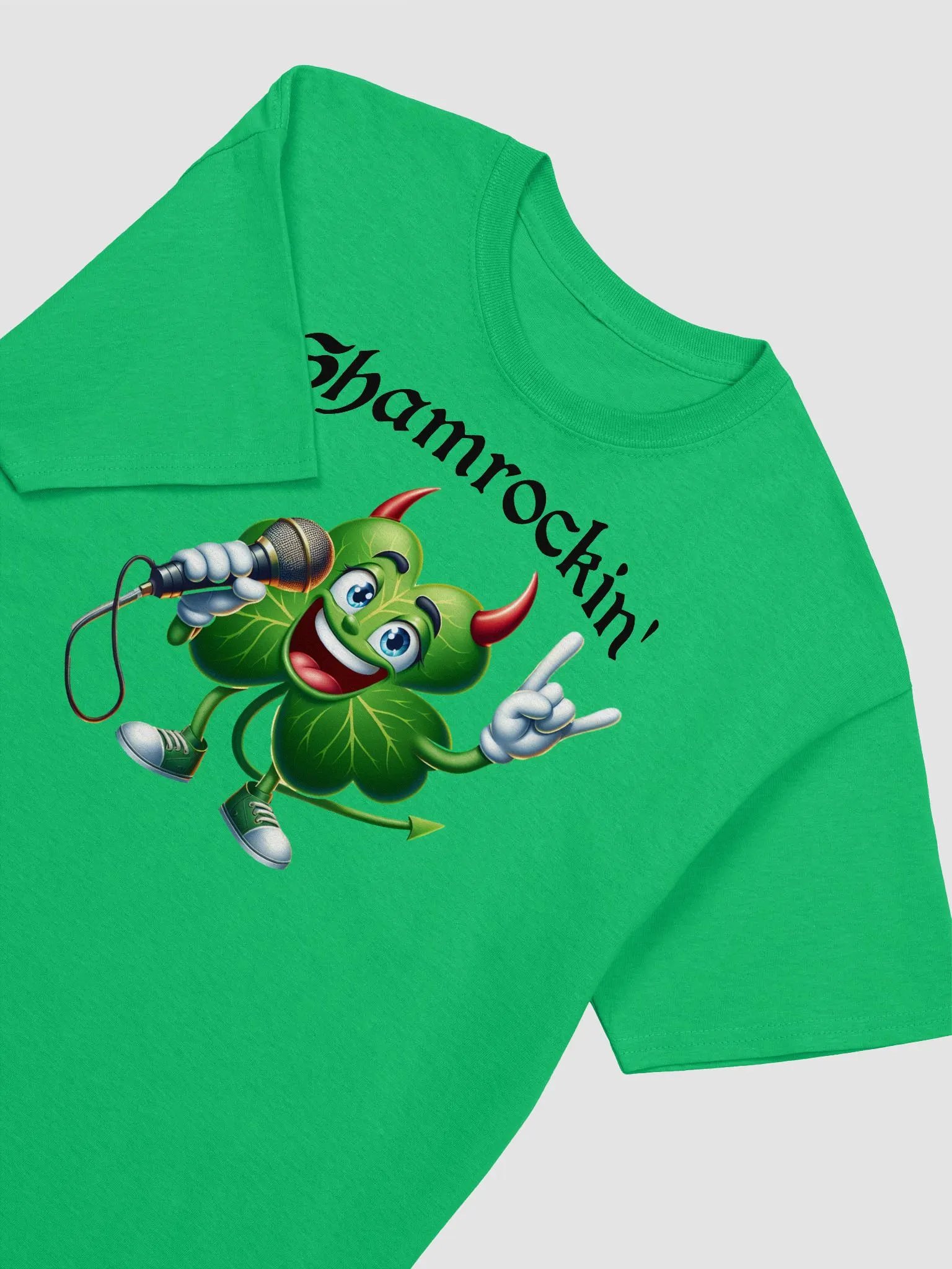 Shamrockin' Rockstar Tee: Unleash Your Inner Irish Rock God! product image (6)