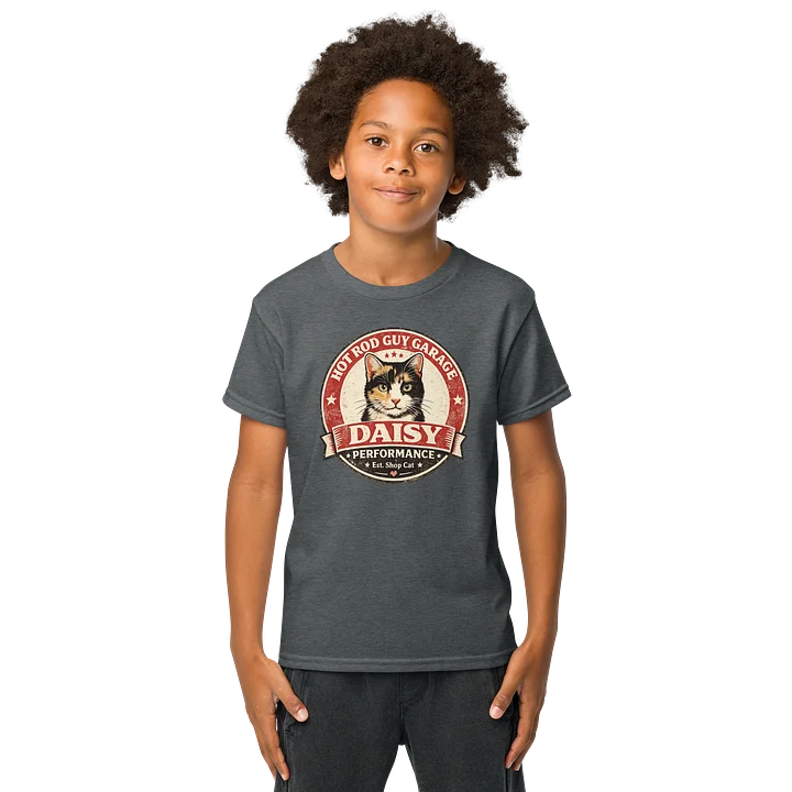 Vintage Hot Rod Cat Youth Sports Tee product image (1)