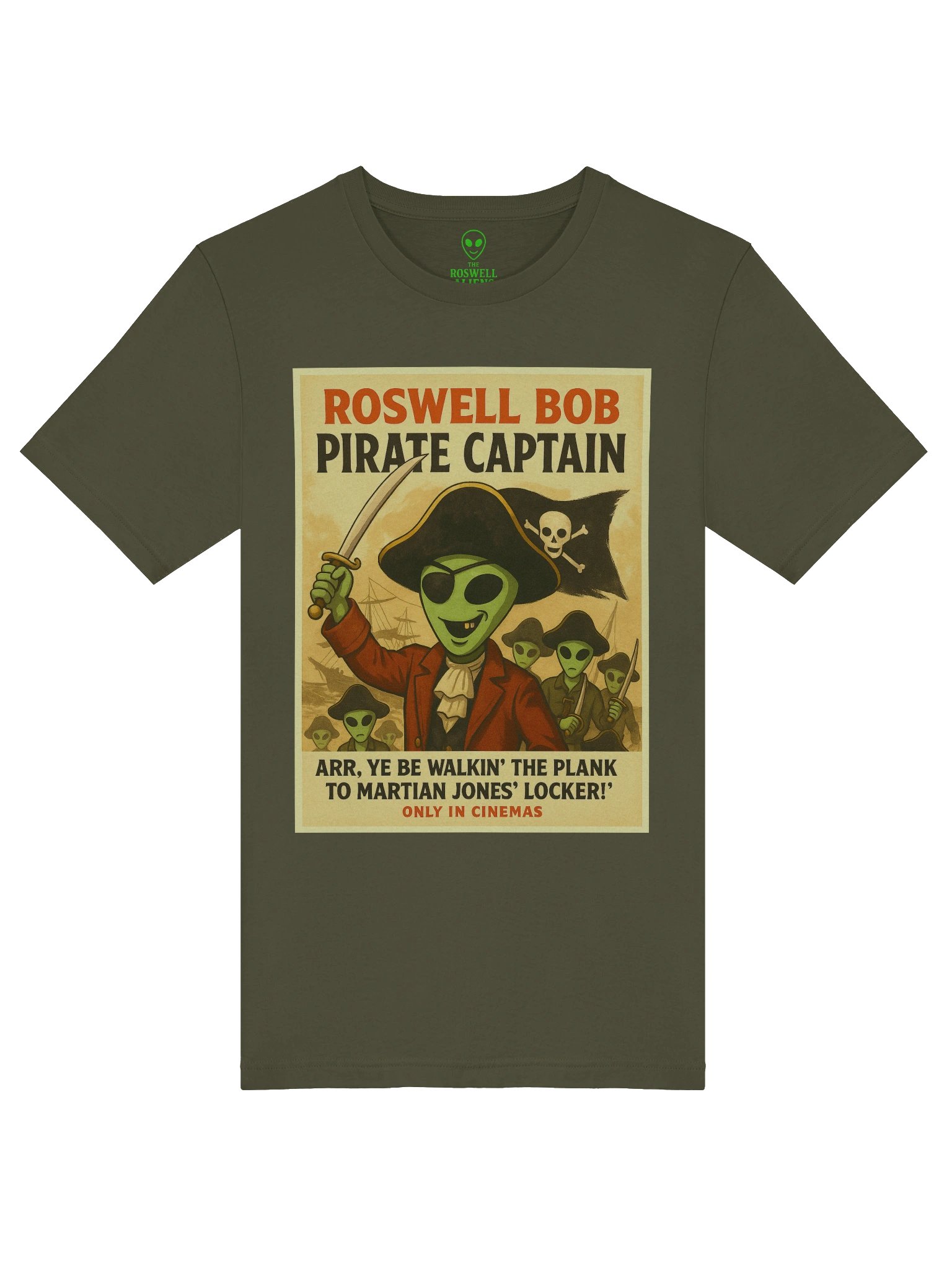 Pirate Captain Alien Parody Film Martian Jones' Locker T-Shirt product image (5)