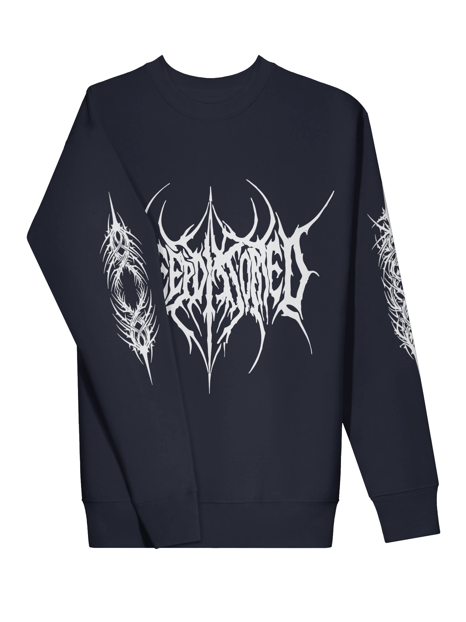 White sleepDistorted logo sweatshirt product image (3)