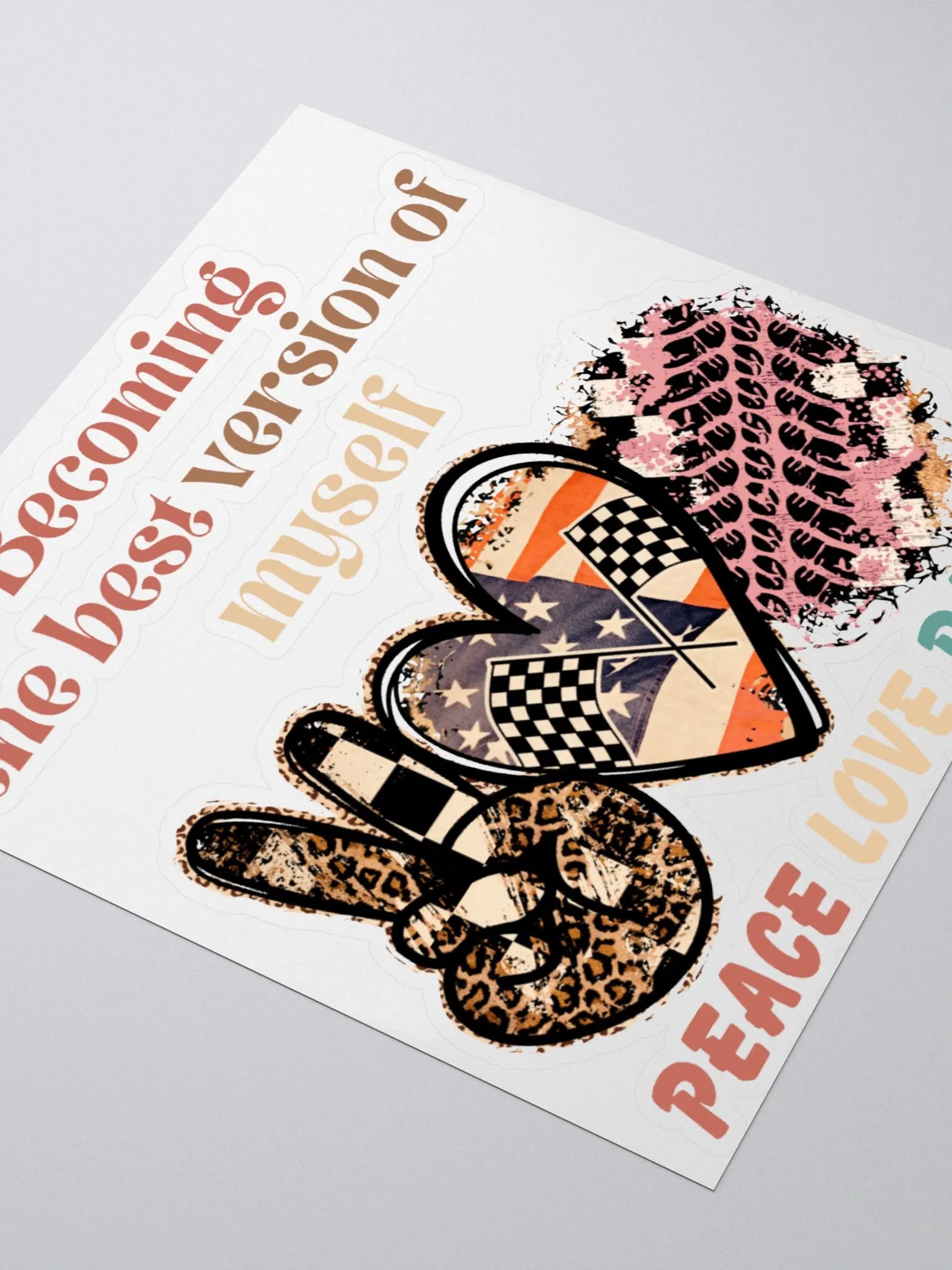 Peace, Love, Racing Sticker Pack product image (3)