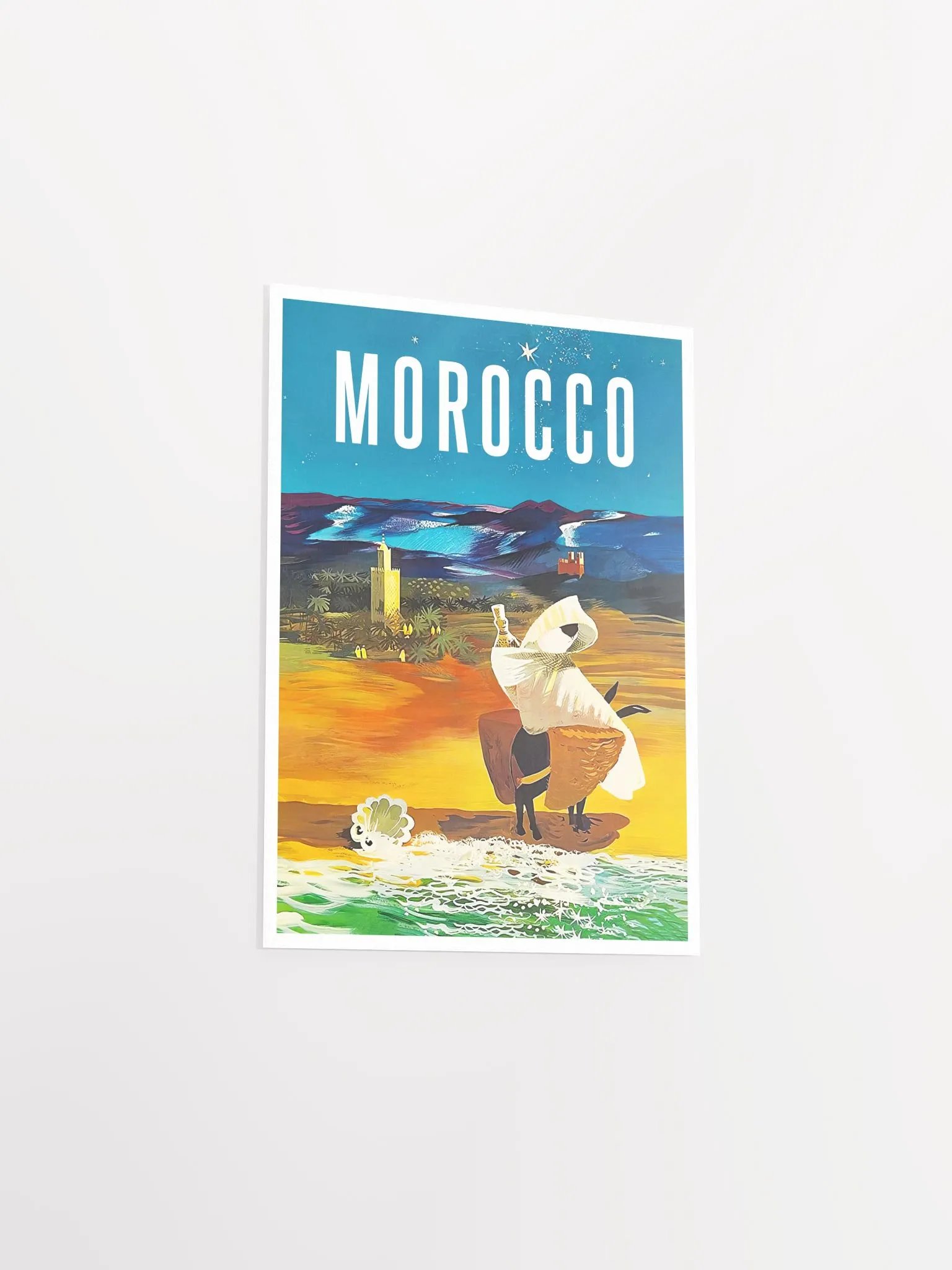 Morocco, Africa, 1960 — retro vintage travel poster product image (8)