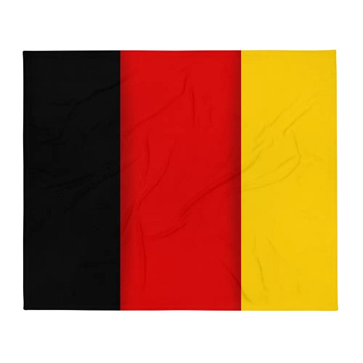 Black Red Yellow Flag Colored Throw Blanket product image (2)