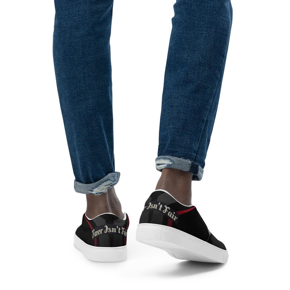 BBG Black with Red Stripe Men's Slip Ons product image (3)