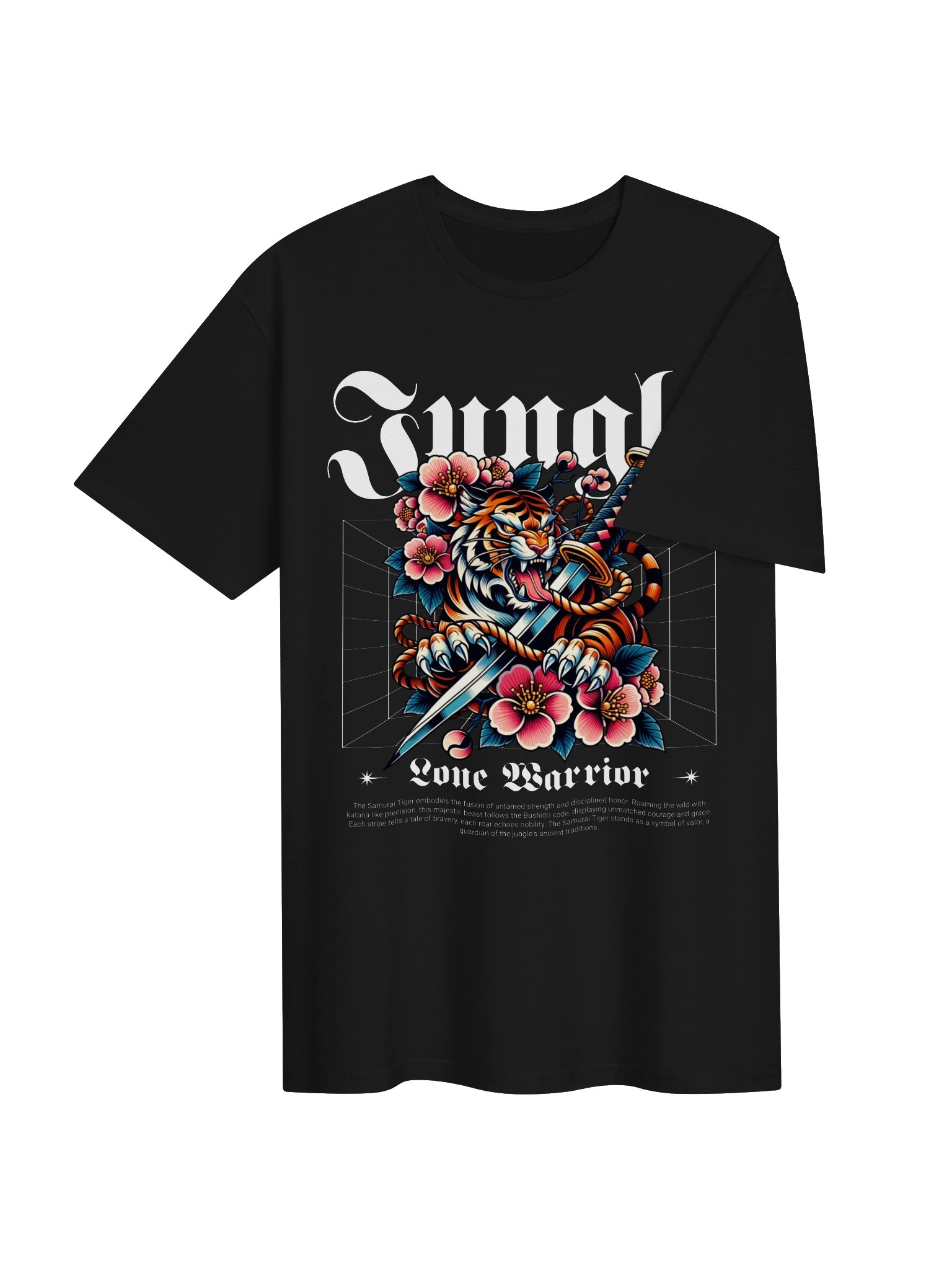 Jungle Lone Warrior Tiger Graphic Unisex Softstyle T-Shirt product image (3)