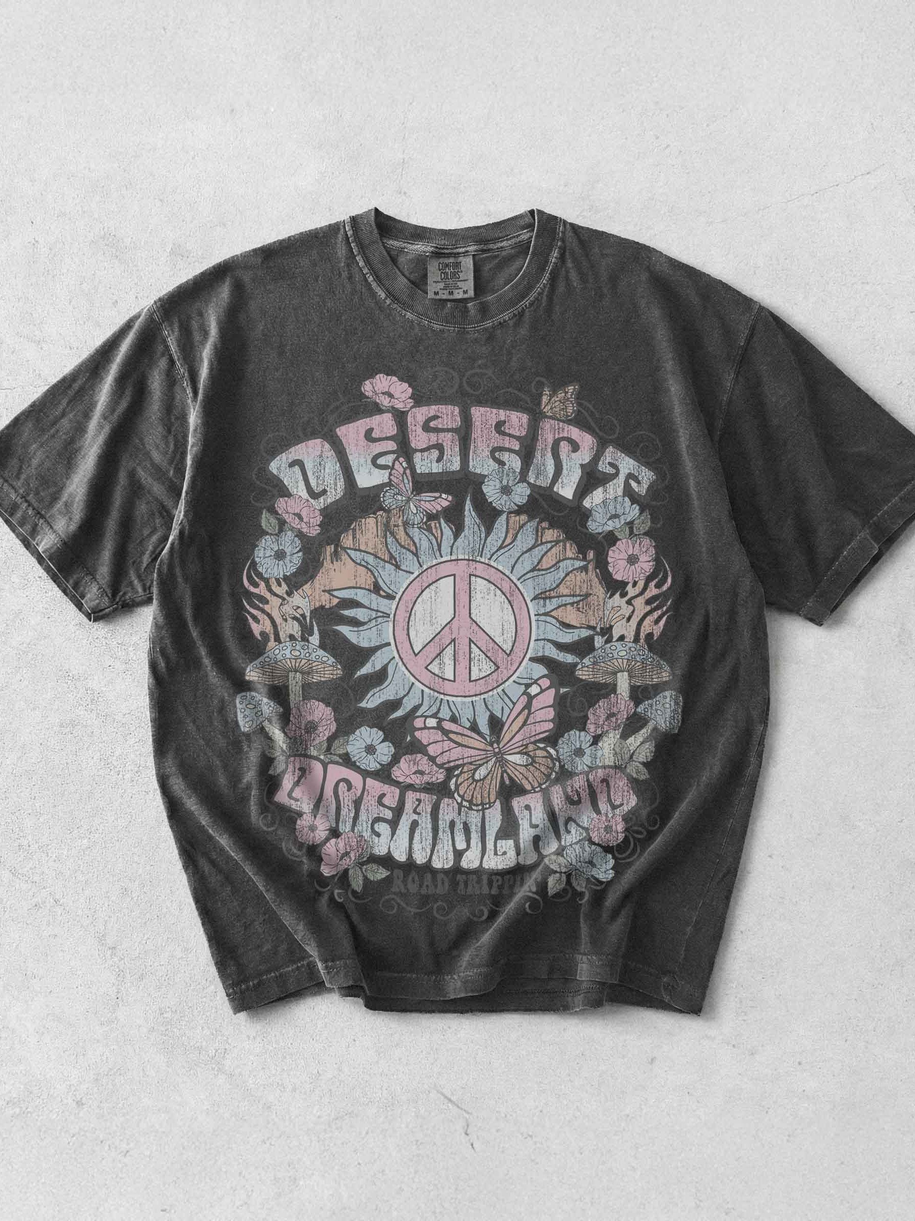 Desert Dreamland Shirt – Retro Hippie Peace Sign Road Trip Arizona Tee product image (1)