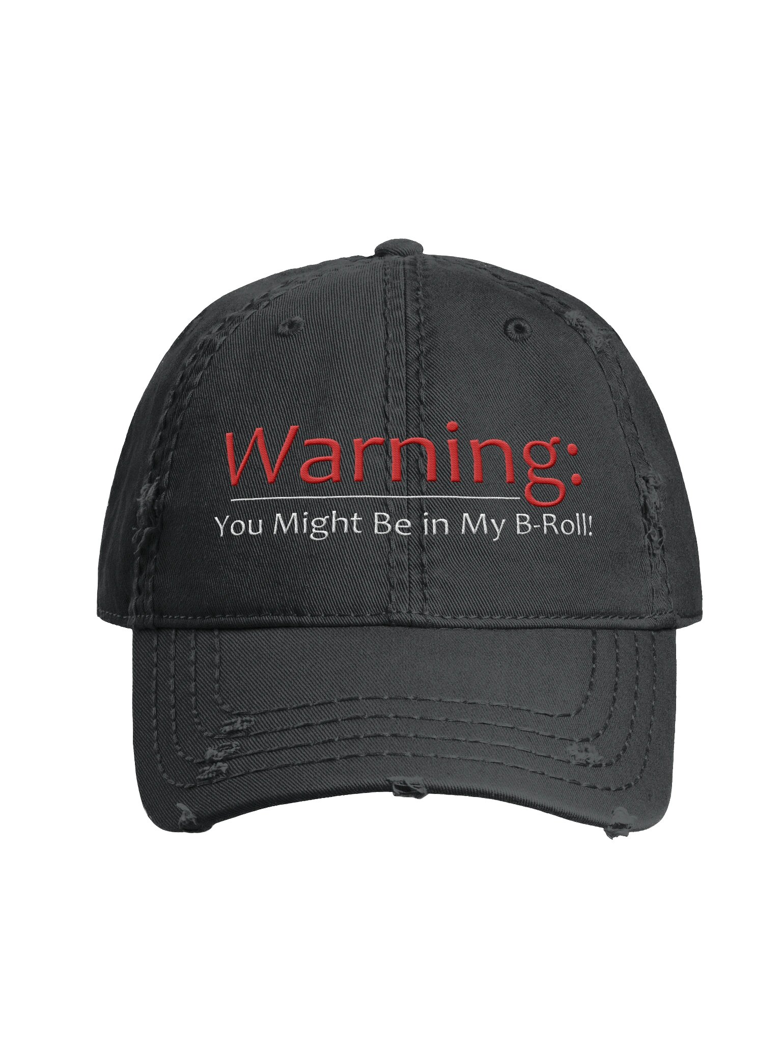 Warning B-Roll Distressed Hat product image (3)