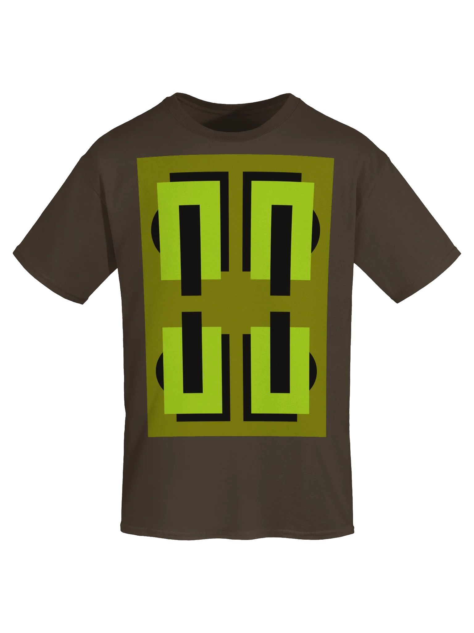 Geometric Green Grid T-Shirt product image (7)