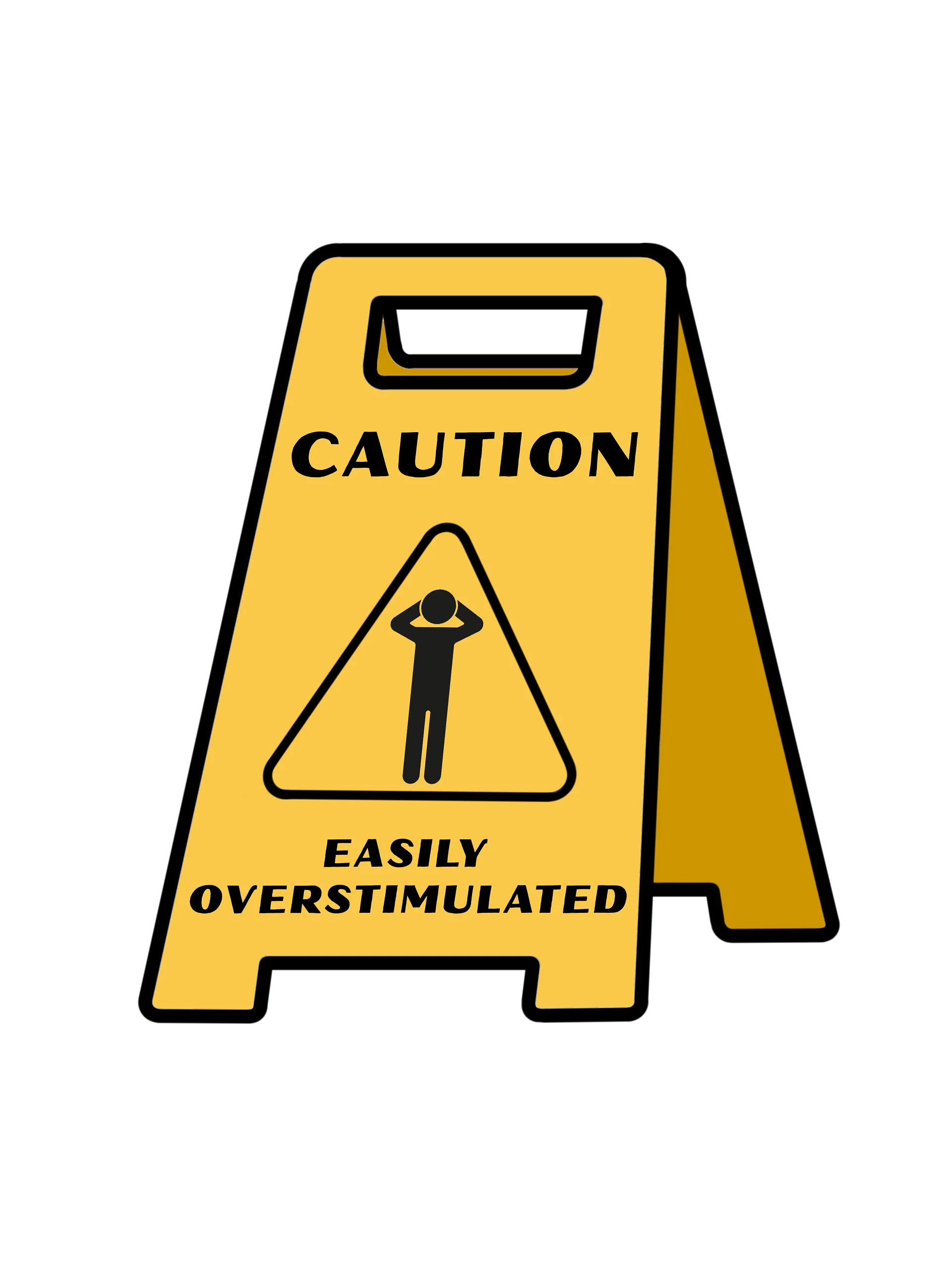 Caution: Easily Overstimulated Sticker product image (1)