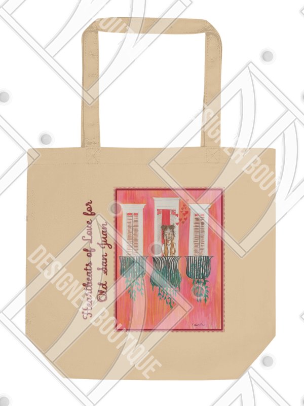 NN Designer Boutique x Camila Arraiza: Tote Bag (Brunette) – Heartbeats of Love for Old San Juan product image (1)