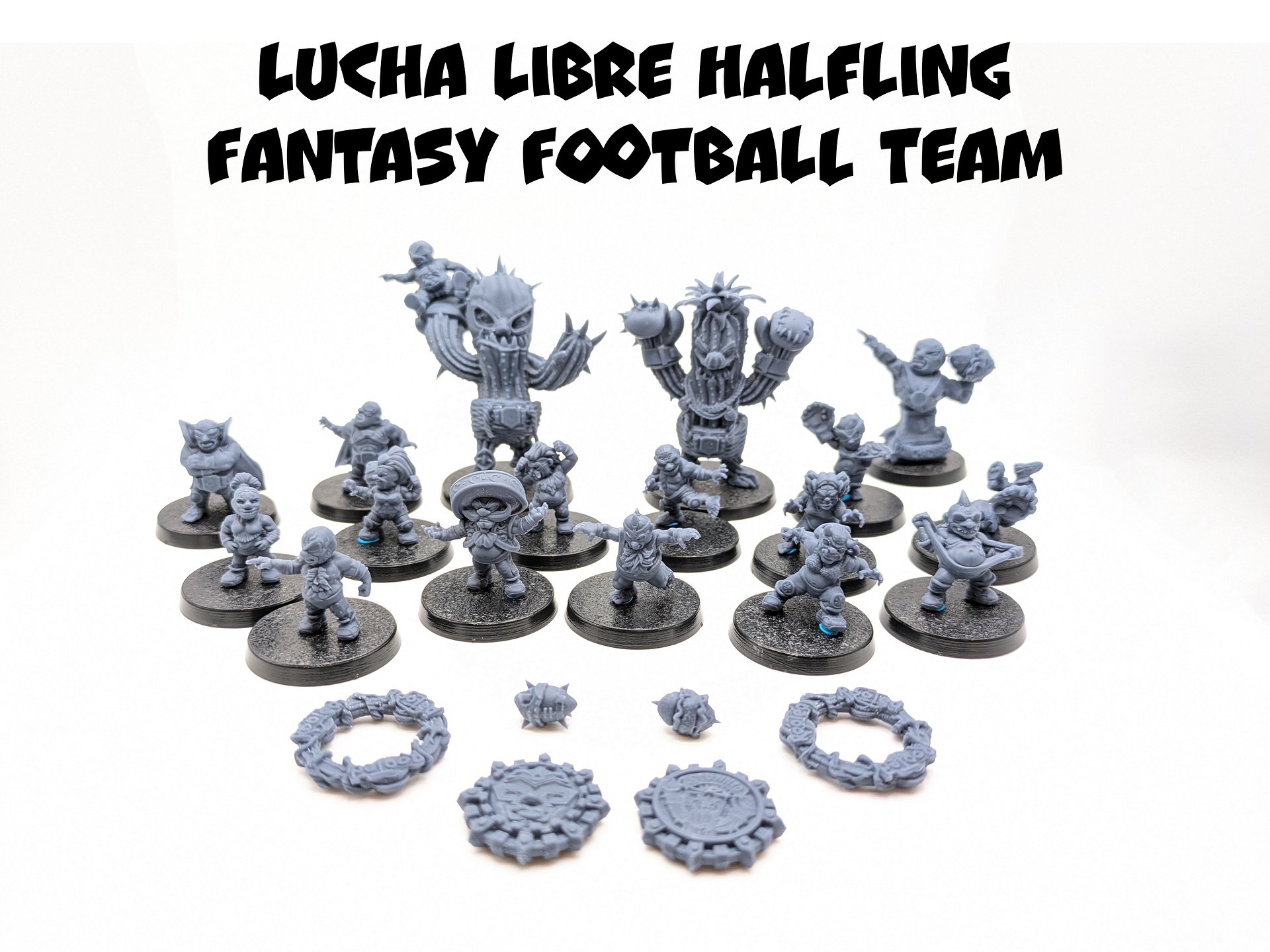 Lucha Libre Halfling Fantasy Football Team - UGNI Miniatures product image (1)