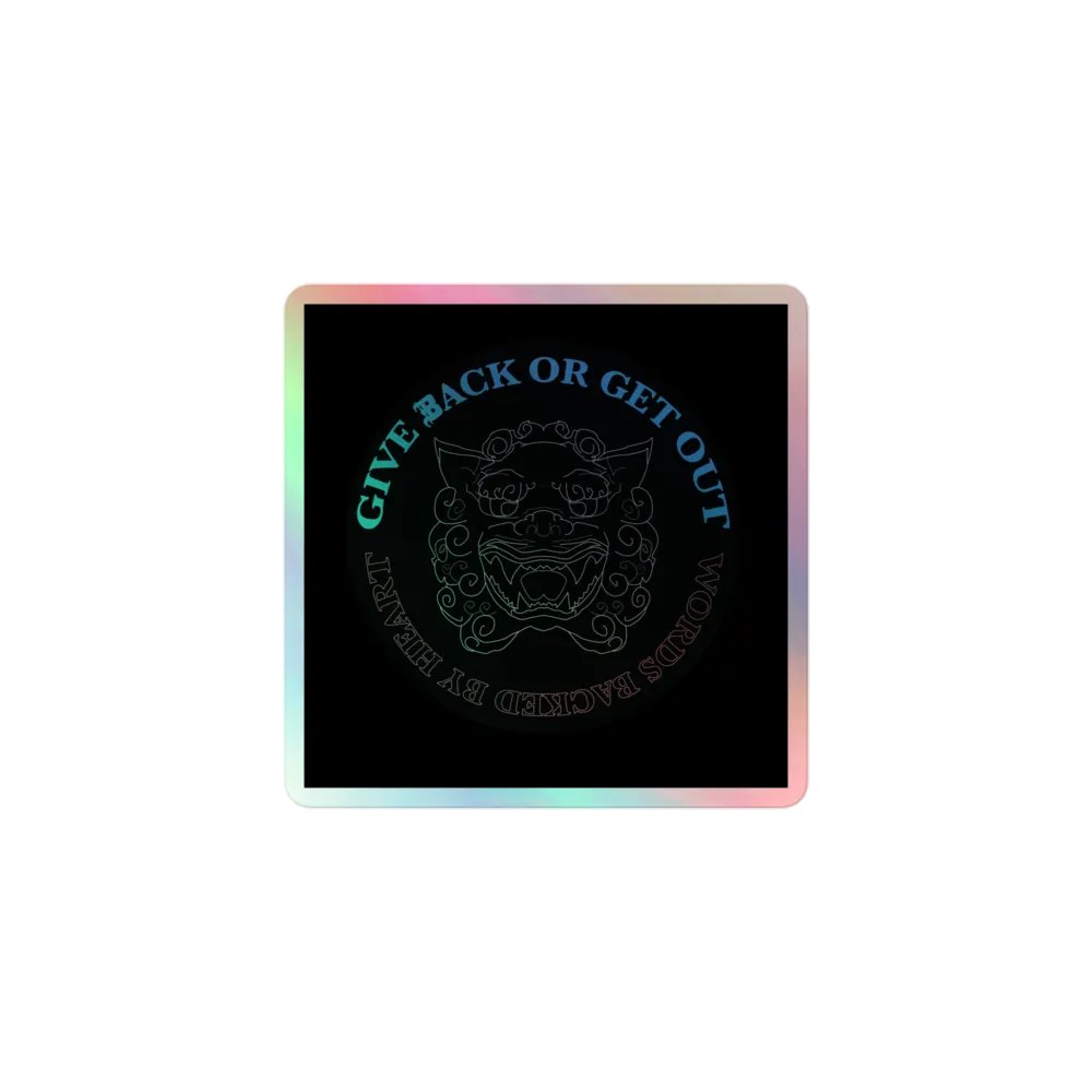 Foo Dog holographic sticker 2 product image (1)