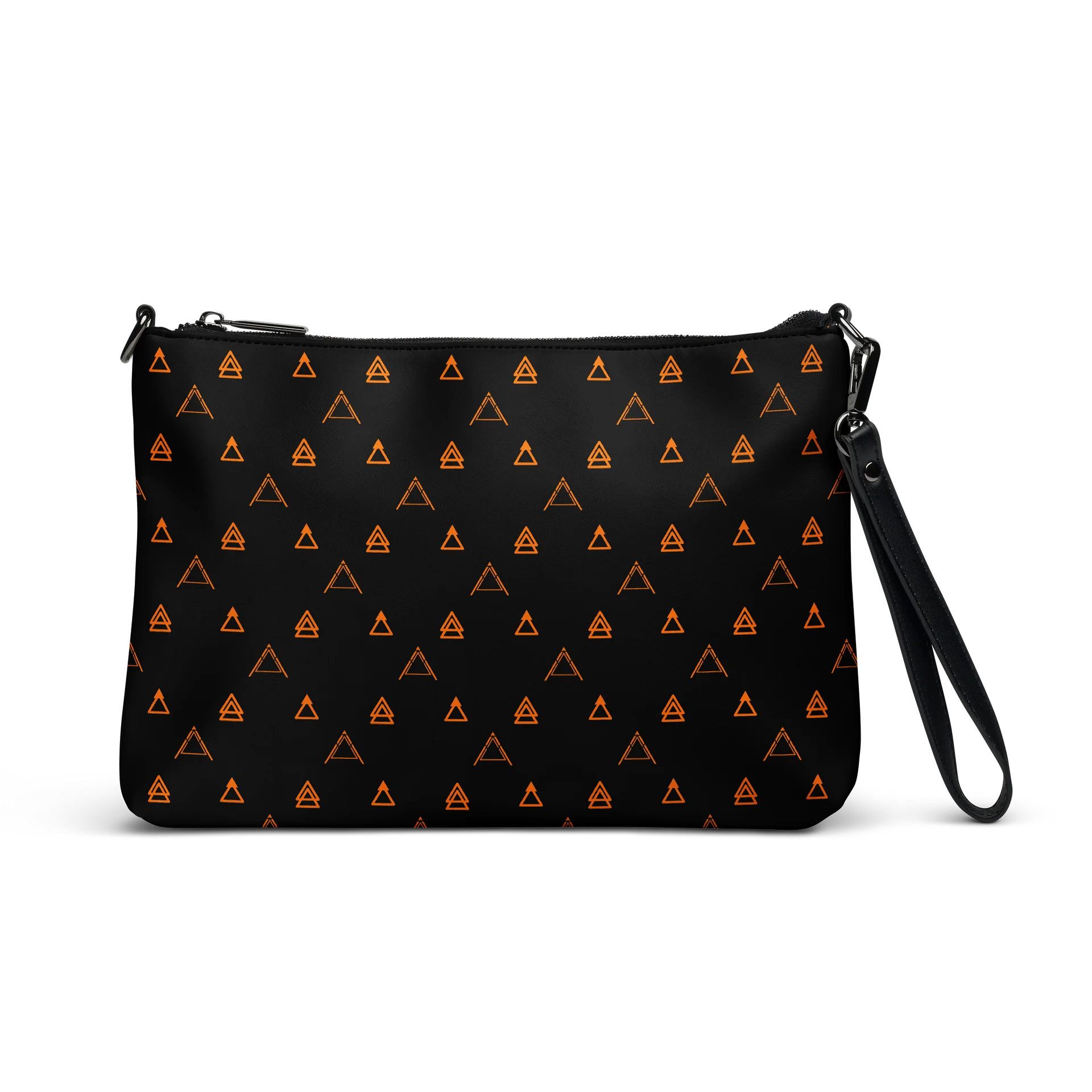 Black Geometric Faux Leather Clutch Bag product image (1)