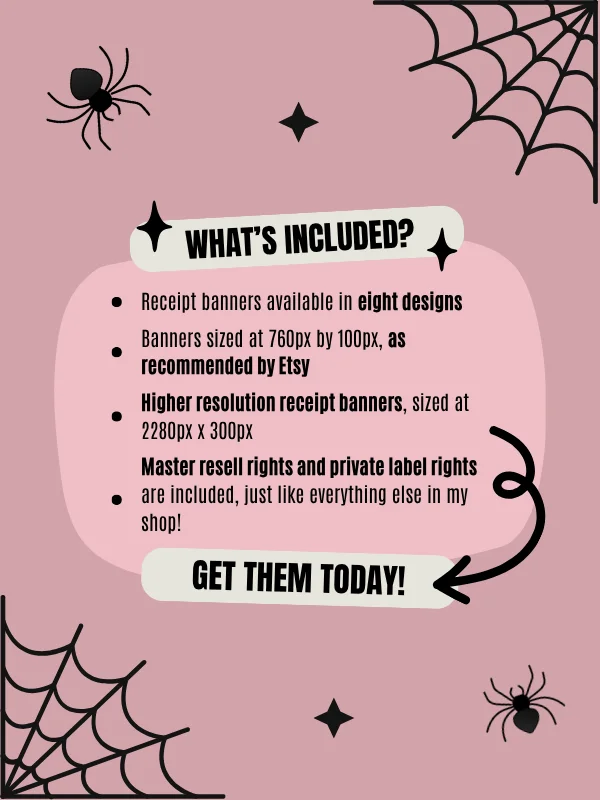 Coquette Halloween Etsy Order Receipt Banners product image (3)