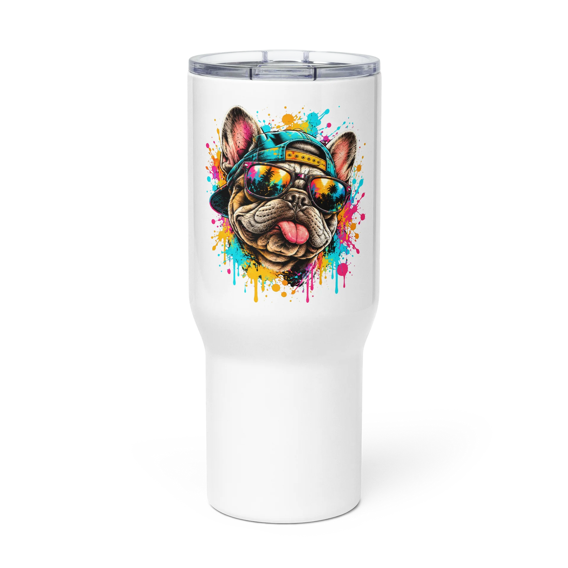 Too Cool – Neon French Bulldog Travel Mug product image (3)