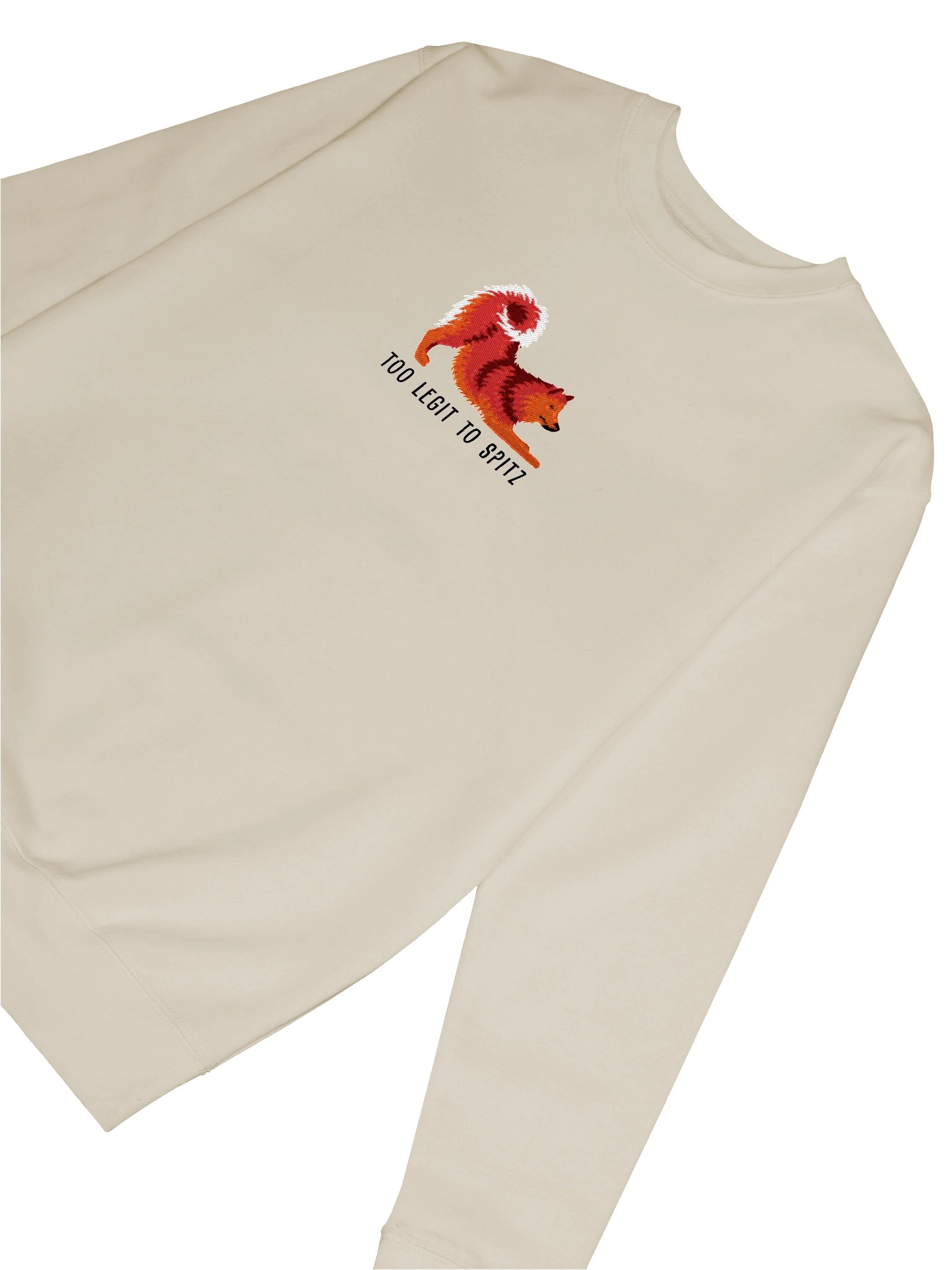 Too Legit to Spitz Sweatshirt (Embroidered) of a Finnish Spitz(Red) product image (76)