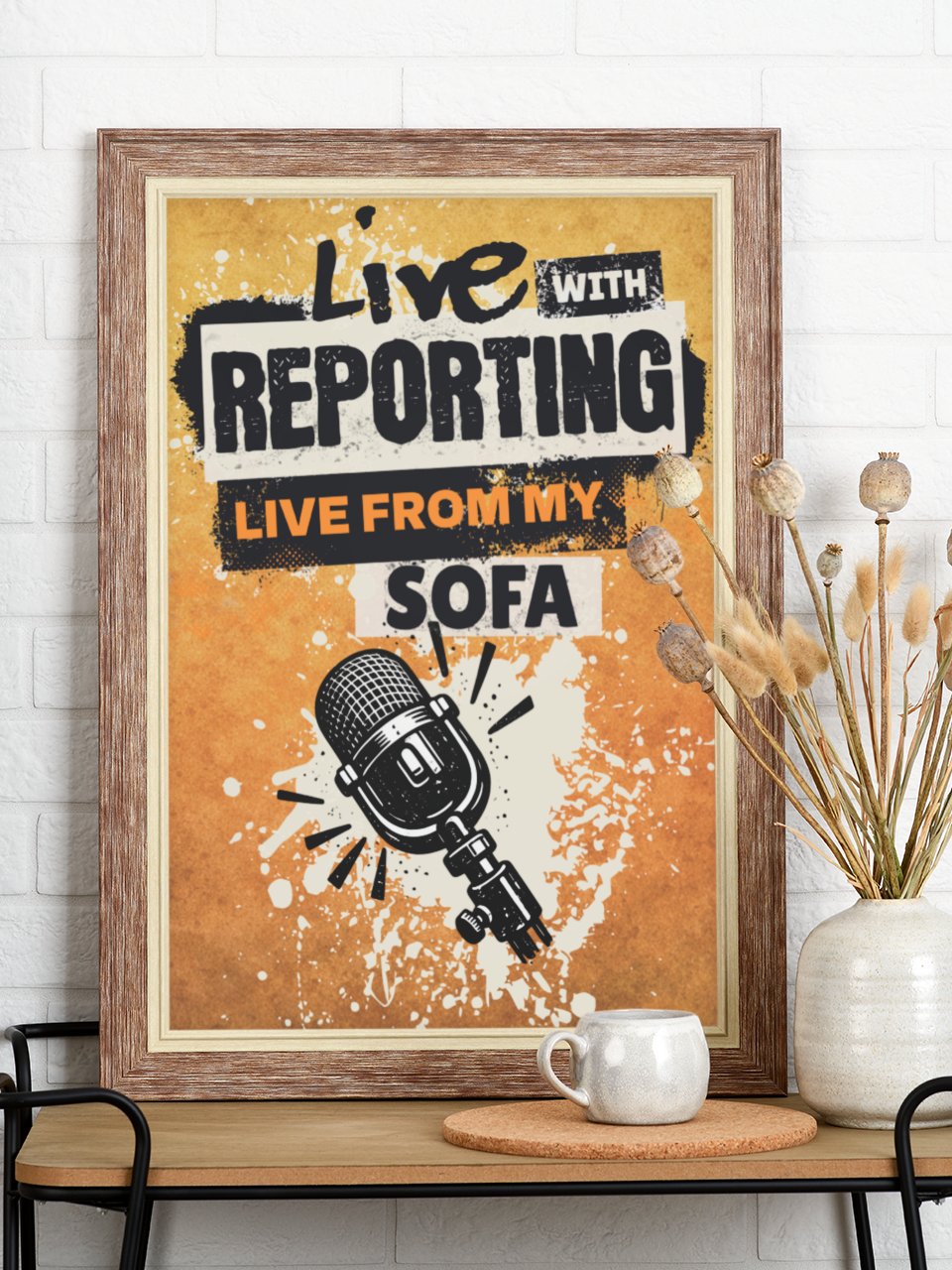 Reporting Live From My Sofa Retro Poster product image (6)