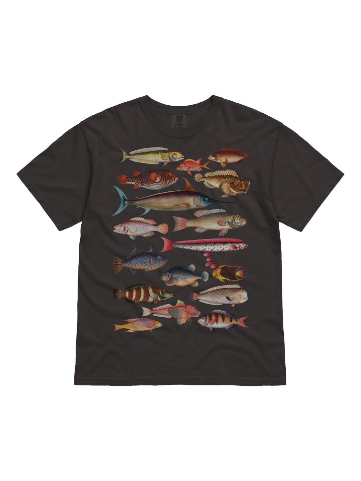 Vintage Fish Illustration Shirt – Colorful Marine Life Graphic Tee, Retro Ocean Species Design product image (1)