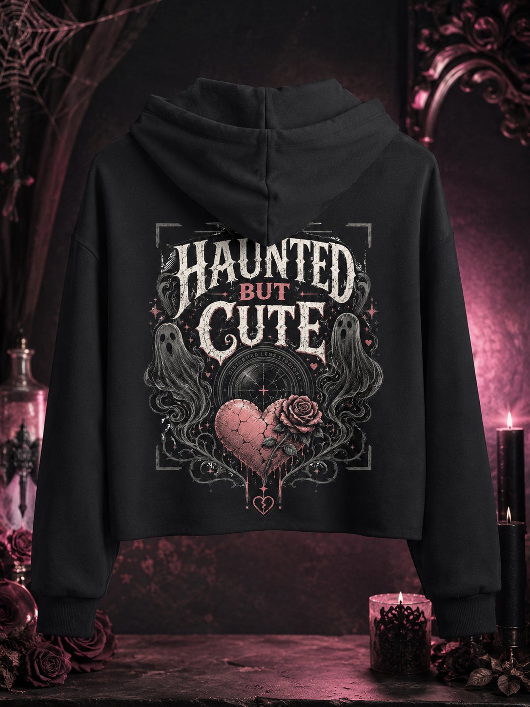 Haunted but Cute Cropped Hoodie product image (3)