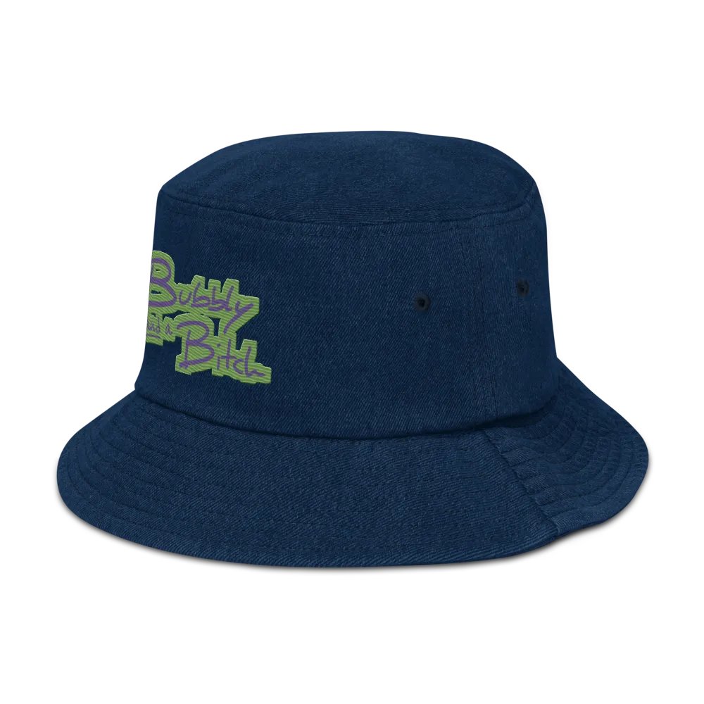 Bubbly and a B*tch (bubble design) denim bucket hat product image (4)