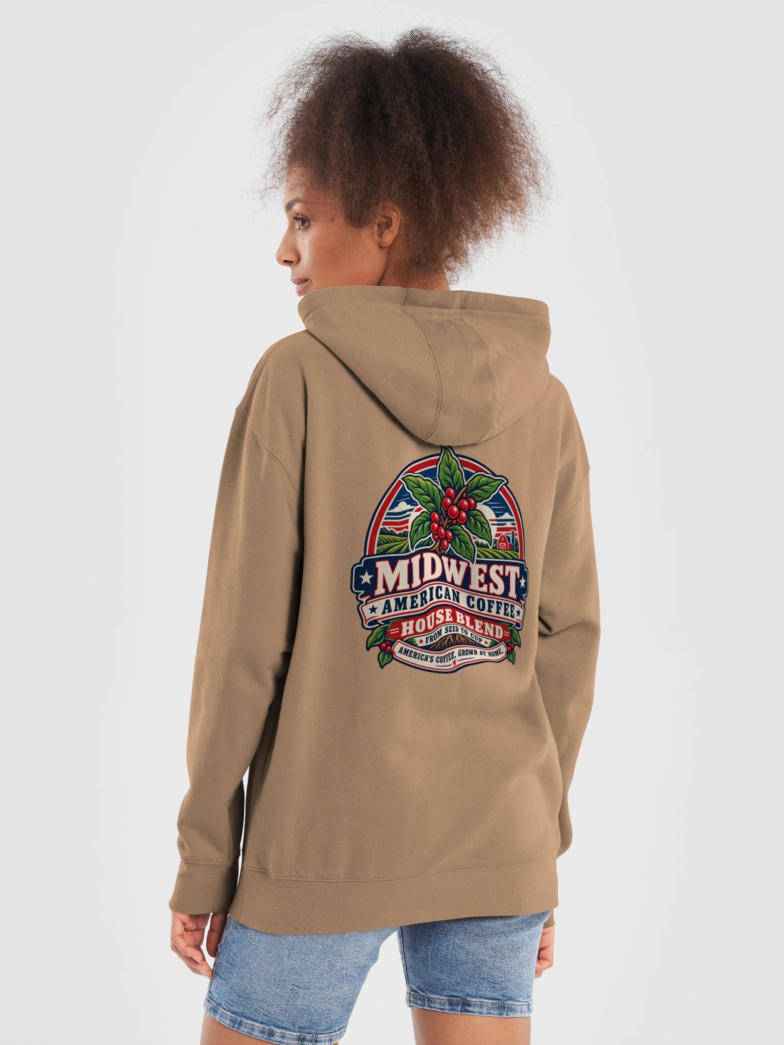 Midwest American Coffee House Blend Hoodie – From Seed to Cup product image (6)