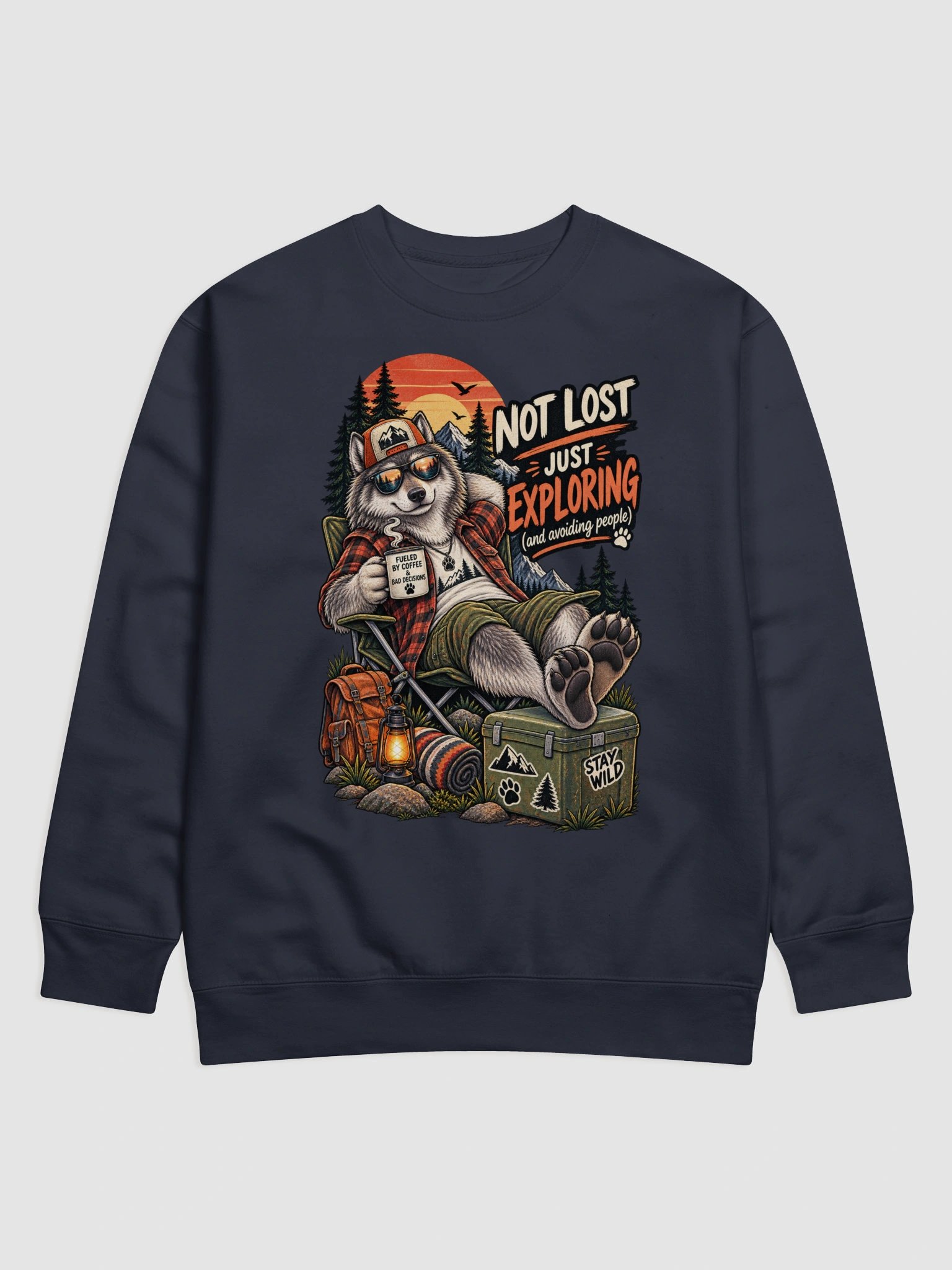Not Lost Just Exploring - Sarcastic Funny Animal Lover Sweatshirt product image (10)