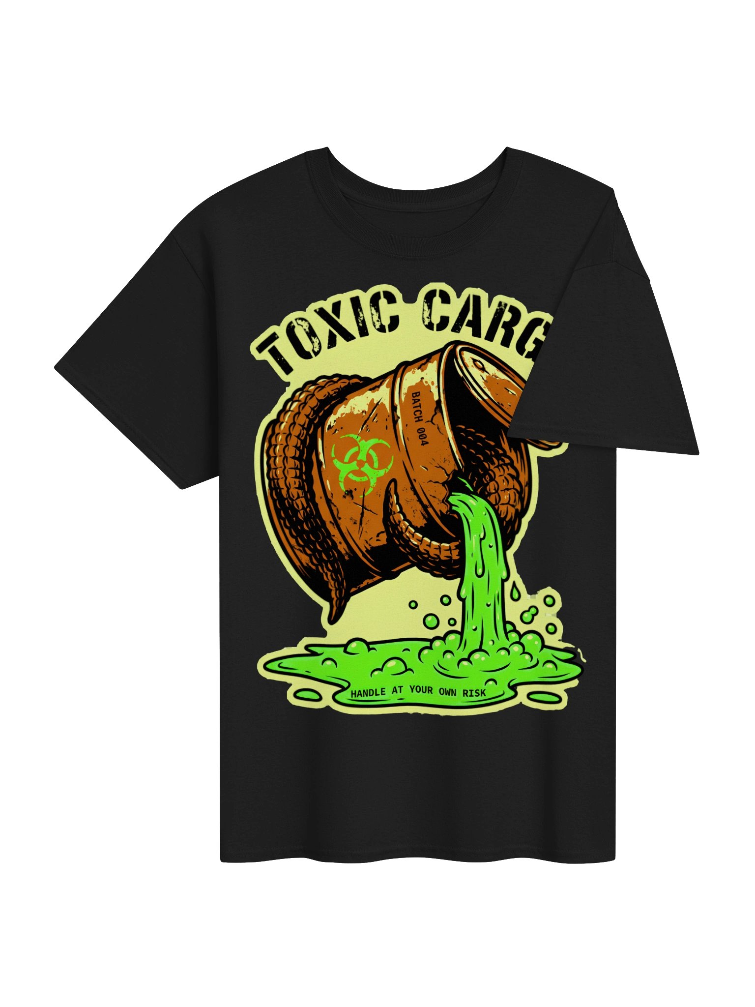 Toxic Cargo Biohazard Radiation Barrel Green Slime Horror Gift T-Shirt product image (4)