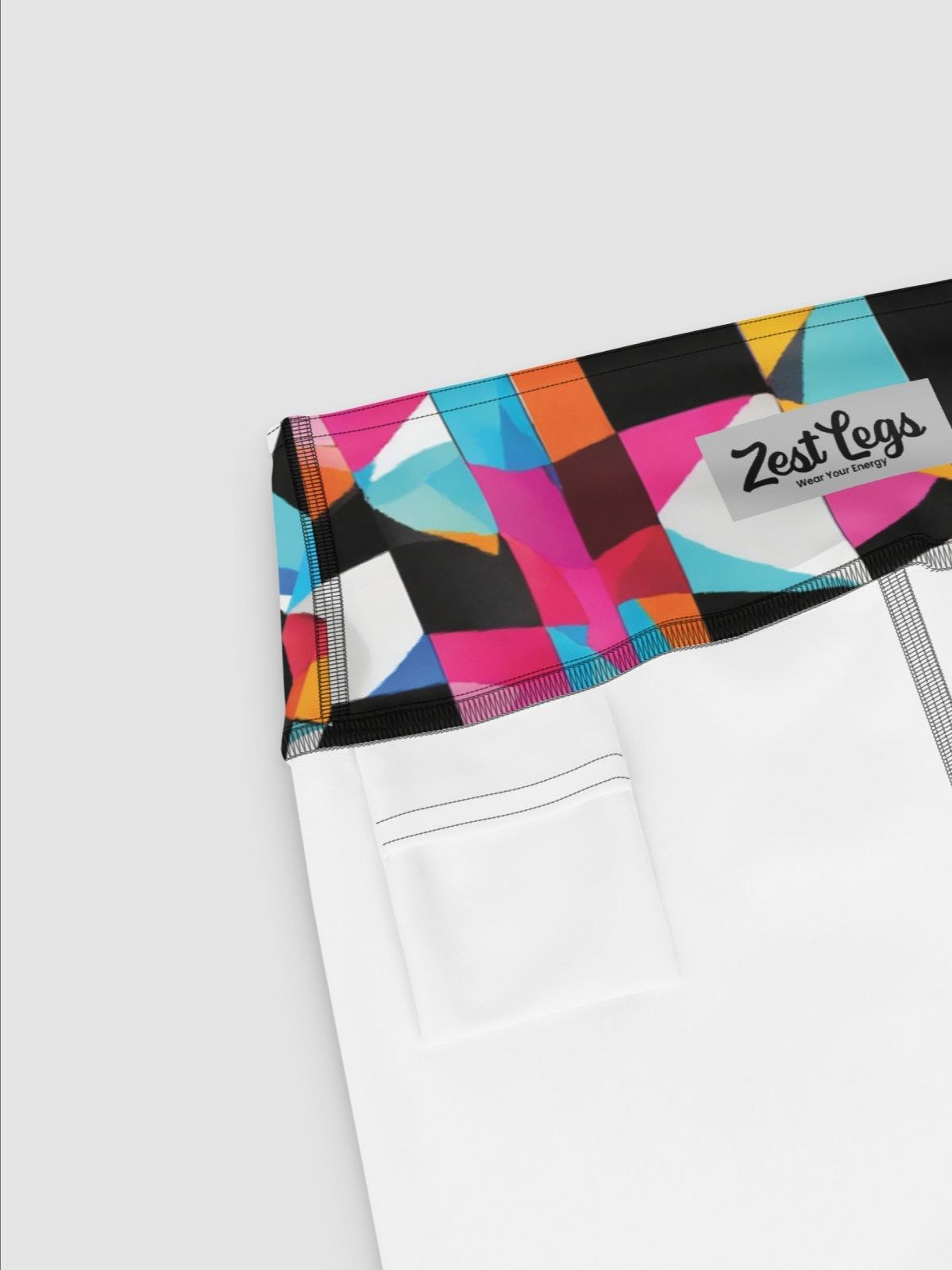 Printed Shorts "Colorful Modern Abstract Checkered Art" product image (6)