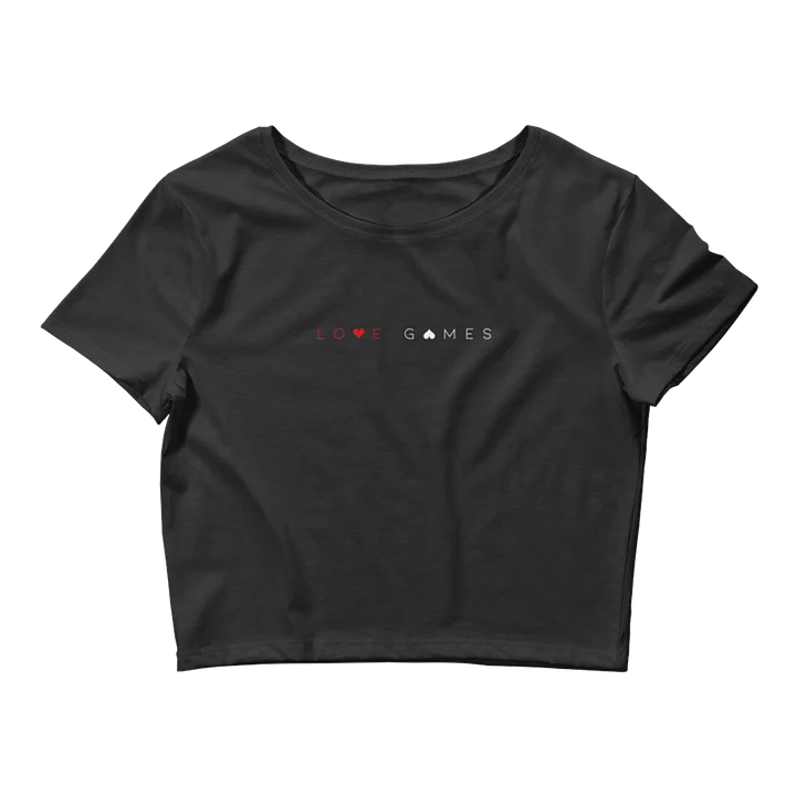 Love Games Women's Crop Tee - Black product image (1)
