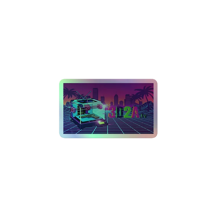 3D2A.TV Holo Sticker product image (1)