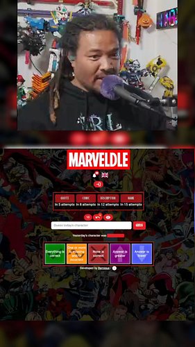Comic Marveldle - Clue was huge. Not sure I would've gotten it without it #marvel #comic #marveldle